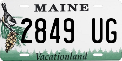 ME license plate 2849UG