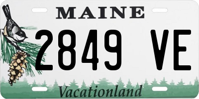 ME license plate 2849VE