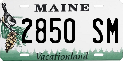 ME license plate 2850SM