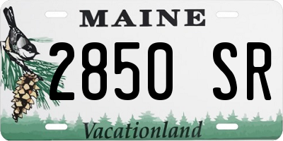 ME license plate 2850SR