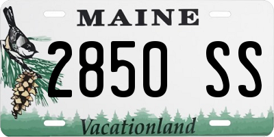 ME license plate 2850SS