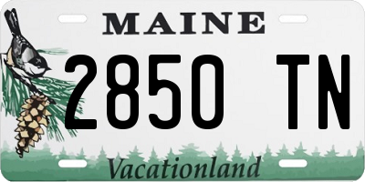 ME license plate 2850TN
