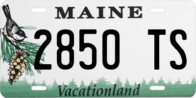 ME license plate 2850TS