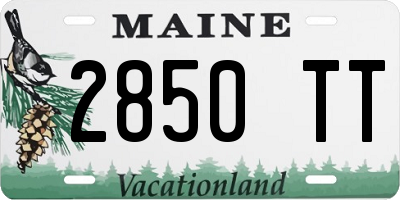 ME license plate 2850TT