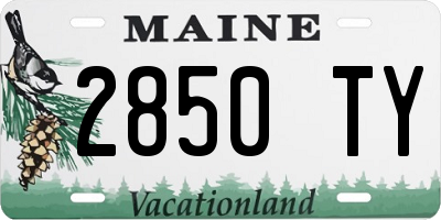 ME license plate 2850TY