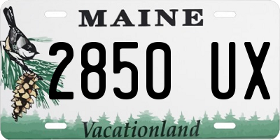 ME license plate 2850UX