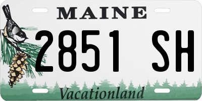 ME license plate 2851SH