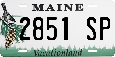ME license plate 2851SP