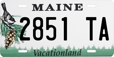 ME license plate 2851TA