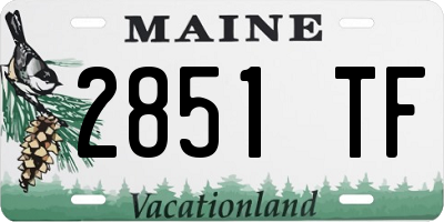 ME license plate 2851TF