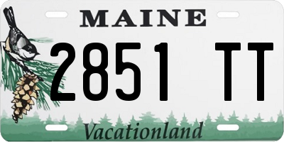 ME license plate 2851TT