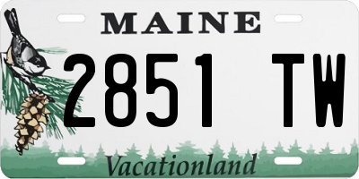 ME license plate 2851TW
