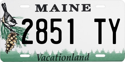 ME license plate 2851TY