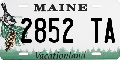 ME license plate 2852TA