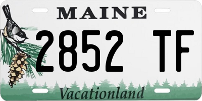 ME license plate 2852TF