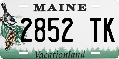 ME license plate 2852TK