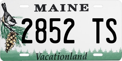 ME license plate 2852TS