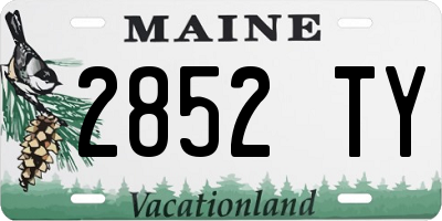ME license plate 2852TY
