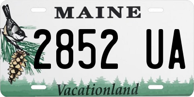 ME license plate 2852UA