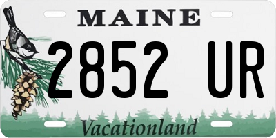 ME license plate 2852UR