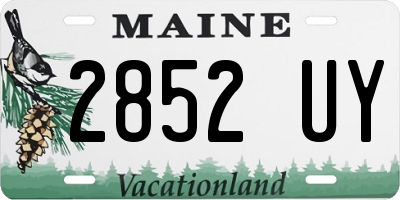 ME license plate 2852UY