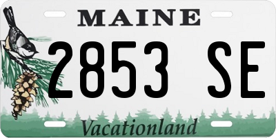 ME license plate 2853SE