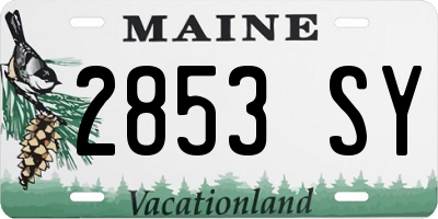 ME license plate 2853SY