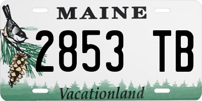 ME license plate 2853TB