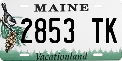 ME license plate 2853TK