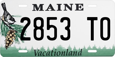 ME license plate 2853TO