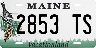 ME license plate 2853TS