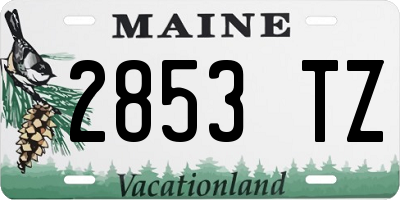 ME license plate 2853TZ