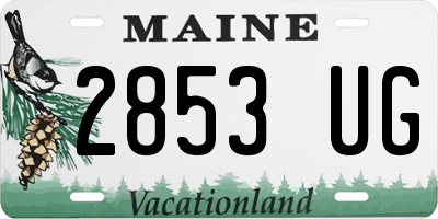 ME license plate 2853UG