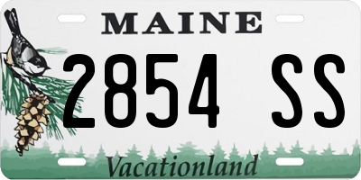 ME license plate 2854SS