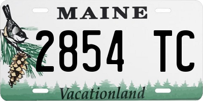 ME license plate 2854TC