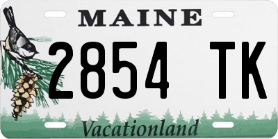 ME license plate 2854TK