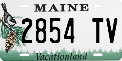 ME license plate 2854TV