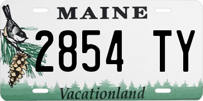 ME license plate 2854TY
