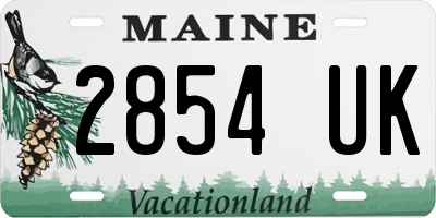 ME license plate 2854UK