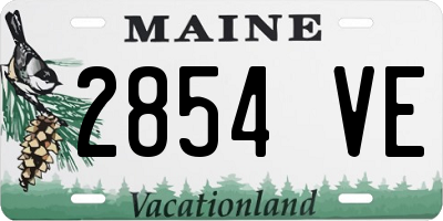 ME license plate 2854VE