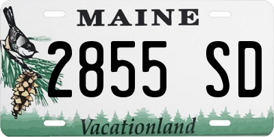 ME license plate 2855SD