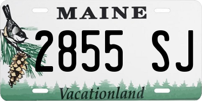 ME license plate 2855SJ