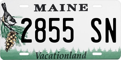 ME license plate 2855SN