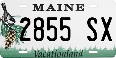 ME license plate 2855SX