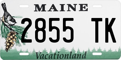 ME license plate 2855TK