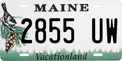 ME license plate 2855UW