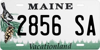 ME license plate 2856SA