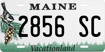 ME license plate 2856SC