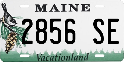 ME license plate 2856SE