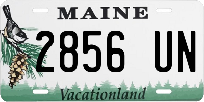 ME license plate 2856UN